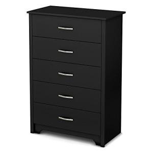 South Shore Fusion 5-Drawer Chest, Pure Black
