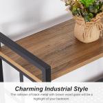 HOMBAZAAR 7 Tier Bookshelf,84 inch Tall Industrial Bookcase with Metal Frame and Open Shelves,Rustic Heavy Duty 7 Shelf Bookcase, Office Book Shelves for Living Room and Bedroom,Brown