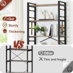 HOMBAZAAR 7 Tier Bookshelf,84 inch Tall Industrial Bookcase with Metal Frame and Open Shelves,Rustic Heavy Duty 7 Shelf Bookcase, Office Book Shelves for Living Room and Bedroom,Brown