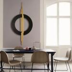 JFUJFU Large Black And Gold Metal Art 3d Wall Decor with Geometric Round & Line for Living Room & Bedroom