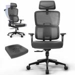 VIVO Mobile Ergonomic Office Chair, Height Adjustable, Breathable Mesh Desk Chair with Lumbar Support for Home and Office, Holds up to 330 lbs, Black, CHAIR-EO10P