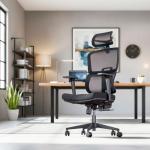 VIVO Mobile Ergonomic Office Chair, Height Adjustable, Breathable Mesh Desk Chair with Lumbar Support for Home and Office, Holds up to 330 lbs, Black, CHAIR-EO10P