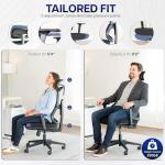 VIVO Mobile Ergonomic Office Chair, Height Adjustable, Breathable Mesh Desk Chair with Lumbar Support for Home and Office, Holds up to 330 lbs, Black, CHAIR-EO10P