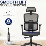 VIVO Mobile Ergonomic Office Chair, Height Adjustable, Breathable Mesh Desk Chair with Lumbar Support for Home and Office, Holds up to 330 lbs, Black, CHAIR-EO10P