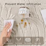 Pauwer Area Rugs for Living Room 8x10, Machine Washable Non Slip Neutral Boho Modern Rug, Soft Fluffy Carpet for Bedroom Dining Room Nursery Office Indoor Farmhouse, Beige