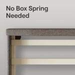 Nectar Bed Frame & Headboard - Grey - Twin - 8 Inch Legs and Sturdy Wooden Slats for Support - Contemporary and Durable Upholstery - Holds Up to 700 Pounds - Easy Assembly