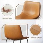 VENDORZ 26 Inch Counter Height Bar Stools Set of 2, Leather Whiskey Counter Stools, Counter Height Bar Chairs with Back, Height Barstool with Metal Legs and Footrest, Modern Armless Kitchen Barstool