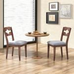 GOFLAME Dining Chairs Set of 4, Fabric Upholstered Kitchen Chairs with Padded Seat, High Back, Rubber Wood Frame, Mid-Century Farmhouse Accent Side Chairs for Dining Room, Living Room, Restaurant