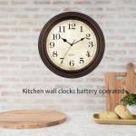 HYLANDA Wall Clock, 12 Inch Silent Non Ticking Battery Operated Clocks, Decorative for Living Room, Bedrooms, Kitchen (Bronze)