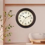 HYLANDA Wall Clock, 12 Inch Silent Non Ticking Battery Operated Clocks, Decorative for Living Room, Bedrooms, Kitchen (Bronze)