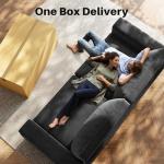 Vesgantti 85'' Chenille Couch for Living Room, 3 Seater Comfy Sofa with Wide Armrest, Thick Spring Cushions, Modern Cloud Couch for Apartment, Office, Bedroom, Small Space, Chenille Dark Grey