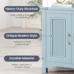 Jocoevol Buffet Cabinet with Storage, 55" Blue Kitchen Storage Cabinet with Shelves, Modern Farmhouse Coffee Bar Station for Dining Room, Kitchen Buffet, Slate Blue