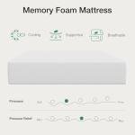 Novilla Queen Size Mattress, 14 inch Gel Memory Foam Mattress, Queen Mattresses for Cooling Night Sleep & Pressure Relief, CertiPUR-US Certified, White