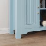 Jocoevol Buffet Cabinet with Storage, 55" Blue Kitchen Storage Cabinet with Shelves, Modern Farmhouse Coffee Bar Station for Dining Room, Kitchen Buffet, Slate Blue