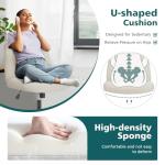 OLIXIS Criss Cross Chair with Wheels Wide Cross Legged Office Desk Vanity Chair Comfy Fabric Armless Adjustable Swivel for Home Computer Task Fabric Beige