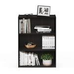 Furinno PASIR Book Shelf, 3-Tier Bookshelf, Bookcase, 9.7" x 23.7" x 31.5", for Living Room, Bedroom, Home Office, Blackwood