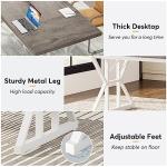 Tribesigns 70.8-Inch Executive Desk, Large Computer Office Desk Workstation, Modern Simple Style Laptop Desk Study Writing Table Business Furniture for Home Office (Grey/White, 70.8 Inch)