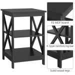 Yaheetech Modern Living Room 3 Pieces Table Sets, Lift Top Coffee Table and End Table Sets for Home and Office, Easy Assembly Accent Furniture with Hidden Compartment and Open Storage Shelf, Black