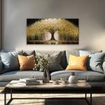 Golden Tree Of Life Wall Art Decor Modern Art Wall Decor Ready To Hang Artwork Canvas Wall Art For Bedroom Living Room Bathroom Office Kitchen Canvas Prints 20x40 Inch