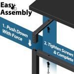 SHW Mission 40-Inch Home Office Computer Desk, Black