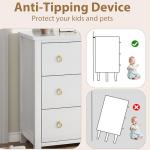 GarveeHome 6 Drawer Dresser for Bedroom, 47 in Wide Dresser, Chest of Drawers, Wooden Dressers Chest with Clothes Storage Cabinet, Drawer Organizer for Bedroom, Living Room, Hallway, White