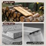 AMERLIFE King Sizes Solid Wood Bed Frame with 48" Headboard, Mid Century Modern Platform Bed with Silent Wood Slat System, No Box Spring Needed, Under-Bed Storage, Walnut