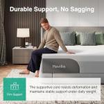 Novilla Bliss Cooling Queen Size Mattress, 12 Inch Gel-Infused Memory Foam Mattress Queen Size in a Box with Cool-Touch Nylon Cover, Pressure Relief & Body Support with CertiPUR-US Certified Foam