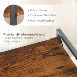 HOOBRO Bookshelf, 3-Tier Industrial Bookcase, Book Shelf Storage Organizer, Small Bookshelf with Metal Frame for Living Room, Bedroom, Home Office, Kitchen, Rustic Brown and Black BF71SJ01