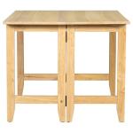 Merax Farmhouse Wood Extendable Dining Table with Drop Leaf for Small Places, Modern Freestanding Scalable Desk for Kitchen & Living Room, Natural