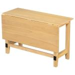 Merax Farmhouse Wood Extendable Dining Table with Drop Leaf for Small Places, Modern Freestanding Scalable Desk for Kitchen & Living Room, Natural