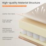 Sweetcrispy Computer Gaming Chair - High Back Ergonomic Desk Chair with Footrest and Lumbar Support, Height Adjustable Task Chair with Linkage Armrests and Headrest, 360°Wheels, Fabric, Khaki