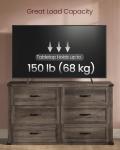 VASAGLE LIRY Collection - 6-Drawer Dresser for Bedroom, 54-Inch Wide Modern Farmhouse Chest of Drawers with Metal Handles, TV Stand, for Living Room, Entryway, Anti-Tipping, Taupe Brown ULTS661TA01S