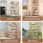 4-Tier Open Bookcase with Extra-Deep Shelves - Modern Display Bookshelf Premium Solid Wood for Living Room, Home Office & Bedroom, 11.8in Deep Storage Cabinet, Warm White (Warm White, Extra Large, 4)