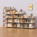 4-Tier Open Bookcase with Extra-Deep Shelves - Modern Display Bookshelf Premium Solid Wood for Living Room, Home Office & Bedroom, 11.8in Deep Storage Cabinet, Warm White (Warm White, Extra Large, 4)