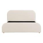 Christopher Knight Home Lanet Linen Upholstered King Size Bed Frame with Headboard, Modern King Bed Frame and Headboard, Wooden Slats Support, Easy Assembly, No Box Spring Needed, Beige