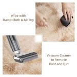 Litanika 8x10 Shag Area Rug for Living Room Bedroom, Tie-Dyed Beige High Pile Soft Plush Shaggy Furry Cream Bedside Playroom Dorm Carpet, Non-Slip, Non-Shedding Modern Indoor Floor Rug