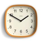 JONES CLOCKS® Sprite wall Clock | Modern Retro Rounded Square Clock | 10 inch | Mustard Yellow | Easy to Read Numbers | Perfect for Kitchen or Office