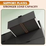 WLIVE Black Dresser for Bedroom, 47'' Wide 6 Drawer Wooden Chest of Drawers, Modern Dresser Storage Organizer, TV Stand for 55 inch TV, for Living Room, Hallway, Closet