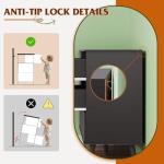 WLIVE Black Dresser for Bedroom, 47'' Wide 6 Drawer Wooden Chest of Drawers, Modern Dresser Storage Organizer, TV Stand for 55 inch TV, for Living Room, Hallway, Closet