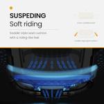 COLAMY Aether Executive Office Chair for Long Hours, One-Touch Easy Adjust Managerial Desk Chair with Levitating Seat Cushion & Pilot-Level Sync Armrests, 300 LBS Mid Back Mesh Computer Chair,Black