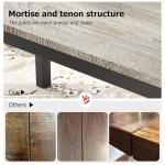 GarveeHome 70.8 in Industrial Dining Table for 6, Wooden Long Dinner Table with Mortise Tenon Design, Kitchen Table with Sturdy Metal Legs, for Dining Room Home Office Living Room, Grey