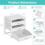 BOLUO Closet Drawers White 3 Drawer Dresser for Closet Organizers and Storage Bedroom Dorm Modern