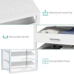 BOLUO Closet Drawers White 3 Drawer Dresser for Closet Organizers and Storage Bedroom Dorm Modern