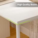 LITTLE TREE Computer Desk with 5 Drawers, 47 Inch White Modern Simple Study Writing Desk with Metal Frame, Work Desk for Home Office