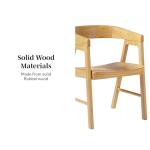 Walker Edison Ezra Modern Boucle Rounded Back Dining Chair - Ivory (Set of 2)