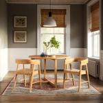 Walker Edison Ezra Modern Boucle Rounded Back Dining Chair - Ivory (Set of 2)