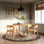 Walker Edison Ezra Modern Boucle Rounded Back Dining Chair - Ivory (Set of 2)