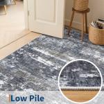 GarveeHome 10x14 Abstract Area Rugs for Bedroom Machine Washable Modern Rugs for Living Room Carpet with Non-Slip Backing, Soft Nursery Carpet, Grey Brown