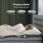 Queen Size Mattresses, 14 Inch Luxury Hybrid Queen Mattress in a Box, Gel Memory Foam Mattress with Pocket Springs, Pressure Relief, Cooling Sleep, Extra Edge Support, Fiberglass-Free, CertiPUR-US