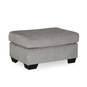 Signature Design by Ashley Altari Modern Rectangular Accent Ottoman, Light Gray